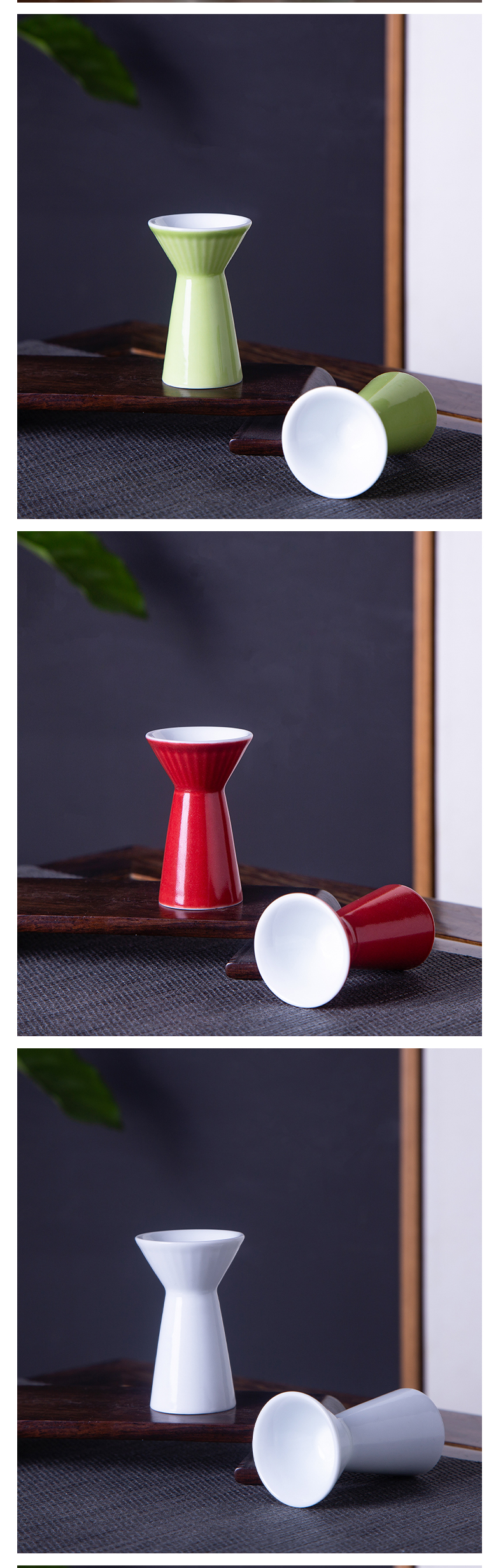 Jingdezhen ceramic small glass koubei creative a small handleless wine cup white household of Chinese style restoring ancient ways liquor cup wine suits for