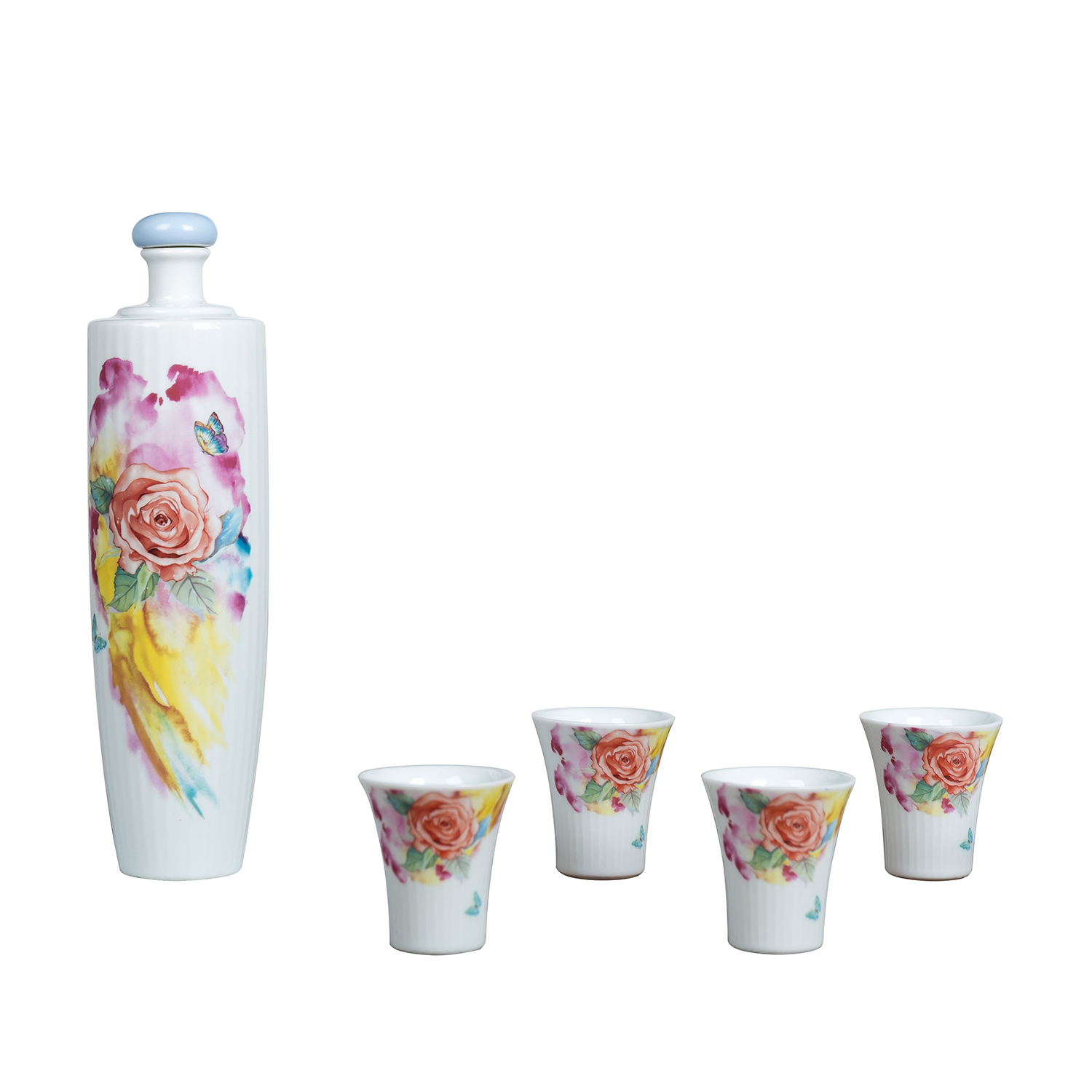 Jingdezhen creative wine bottle small household glass liquor wine bottle sealed ceramic gift mailed to pack a kilo