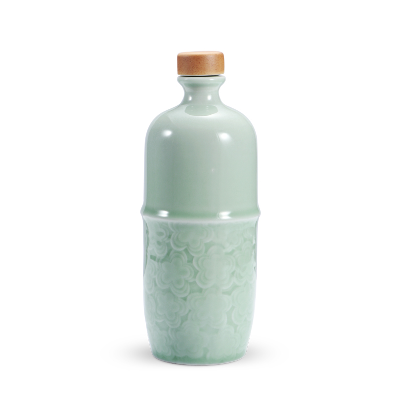 Jingdezhen ceramic jars 1 catty pack home antique carved white wine wine bottle sealed bottles empty wine bottle bag in the mail