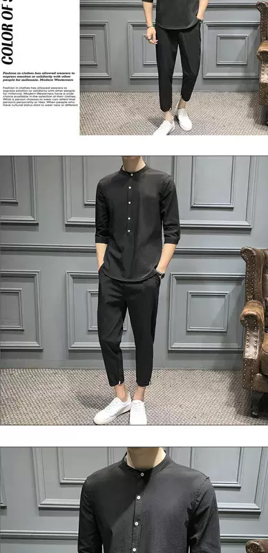 Truy cập mùa hè phong cách mới của nam giới bộ đồ thường ngày - Bộ đồ