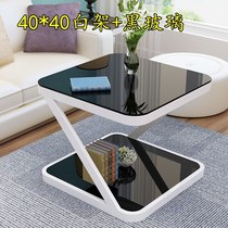 Small tea table table table panel sofa table glass bedroom Square set corner table multifunctional bedside simple