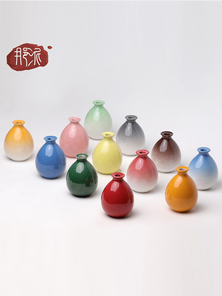 Sprayed Enamel Colored Glaze Ceramic Wine Bottle Half a Catty Package Wine Jar 250ml Liquor Empty Bottle Small Wine Pot Wine Set Japanese Style