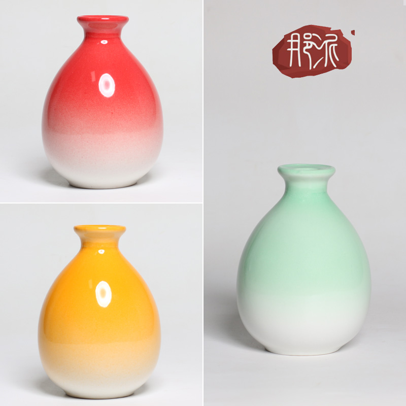 Ceramic wine pot a pound of fruit wine white rice wine bottle earthenware wine jar home cellar decoration empty bottle spray glaze