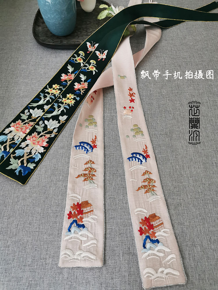 (Small things) (Zhi Lanting) spot 2019 store celebration streamer peony landscape circle gold silver