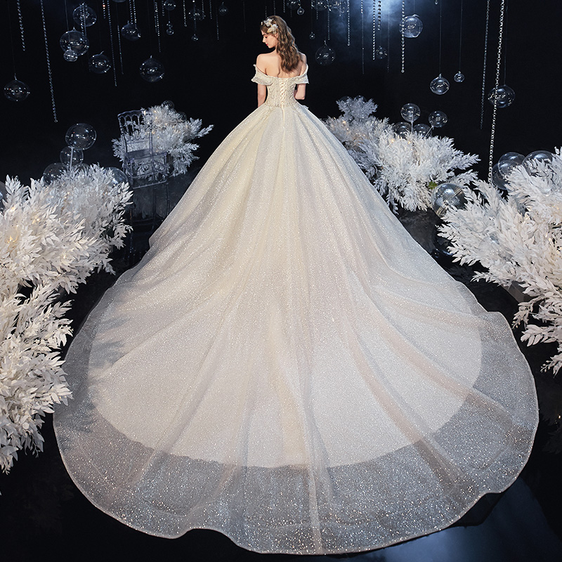 Starry sky, wedding dress, 2021 collection, open shoulders Starry sky, wedding dress, 2021 collection, open shoulders