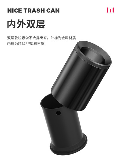 不锈钢垃圾桶家用办公室酒店卫生间轻奢双层无盖卧室客厅2025新款