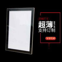 Magnetic led ultra-thin light box hanging price list double-sided clothing catering luminous billboard signs custom