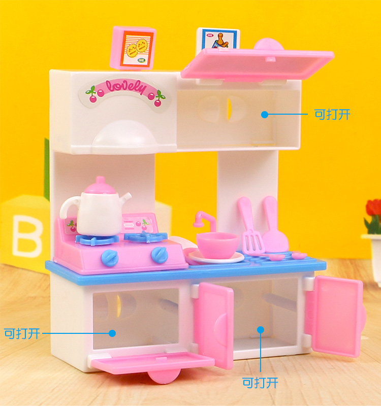 Cô gái Trẻ Đồ Chơi Nhà Búp Bê Phụ Kiện Mini Nhà Hàng Nhà Hàng Đặt Con Búp Bê Nhỏ Nhà Chơi tủ đồ búp bê barbie siêu đẹp