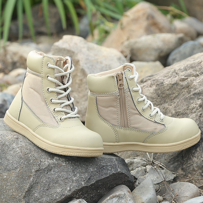 Zhan He children's shoes men's and women's summer camp military training combat boots autumn and winter waterproof parent-child children's hiking shoes tactical boots