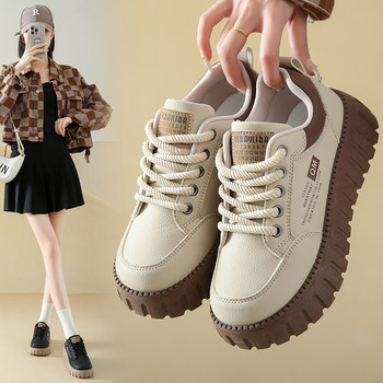 Women's Shoes Autumn and Winter 2025 New Style Sports Casual Lightweight Thick-Soled Platform Sneakers for Women, Comfortable and Easy to Match with Skirts