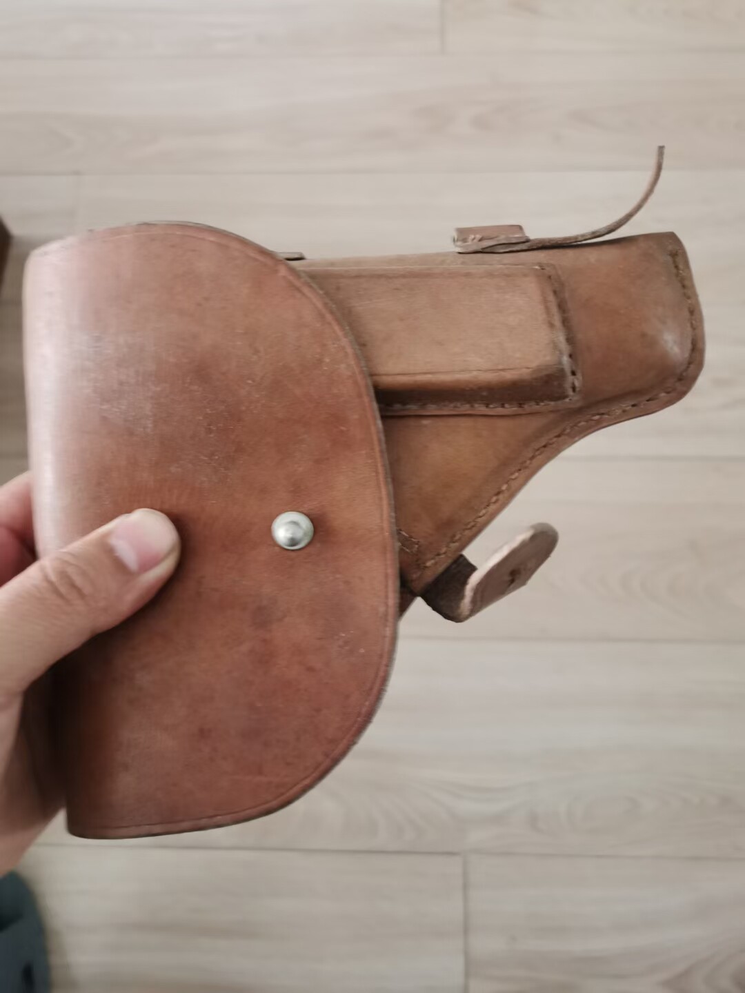 Old stock 60s pure cow leather 59 - type Makalov gun coat collection of real goods old goods old army fan equipment