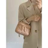 Летняя портативная маленькая сумка на одно плечо с ромбовидным узором, помада, небольшая сумка, в стиле Шанель