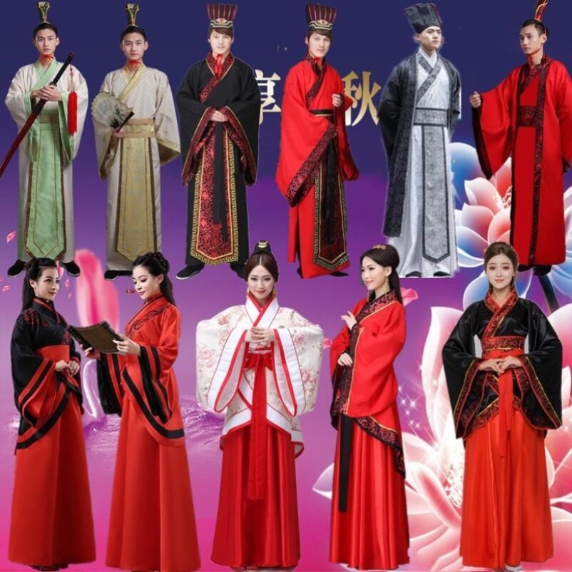 新款汉服古装表演服舞台演出服女装正规曲裾汉服改良唐装女款古装