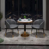 Light Extravagant Home Balcony Tea Table And Chairs Small Family Hotel Table And Chairs Combine guests Reception Milk Tea Shop Casual Round Table