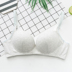 Simple bông ringless bra cup mỏng cute girl sinh viên đại học đồ lót học sinh trung học áo ngực chống bên ngoài tụ tập. 