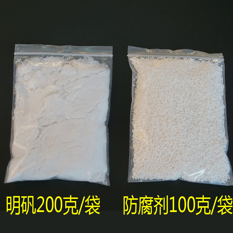 Addition of paste alum preservative traditional hand-mounted paste ingredients