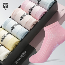 Invisible Shield Antibacterial Deodorant Socks Short Silo Socks Lady Pure Cotton Suck Sweat Breathable 2022 Summer Thin Sports Socks
