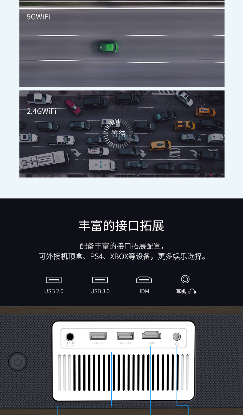 Thần sơn Q1 máy chiếu gia đình không dây wifi rạp hát gia đình 1080P HD 3d chiếu thông minh TV máy chiếu nhỏ màn hình điện thoại di động 100 inch màn hình lớn văn phòng kinh doanh giảng dạy chiếu - Máy chiếu máy chiếu xiaomi mini