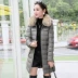 Cool jia winter new Hàn Quốc thời trang rắn màu dài tay dài trùm đầu Slim PU áo khoác da 1052 Bông