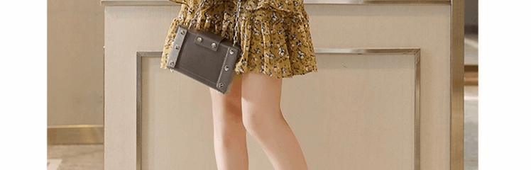 Mát aga mùa thu mới của Hàn Quốc phiên bản của xu hướng mỏng giảm béo dài tay in thời trang tính khí ăn mặc 305 đầm đẹp giá rẻ