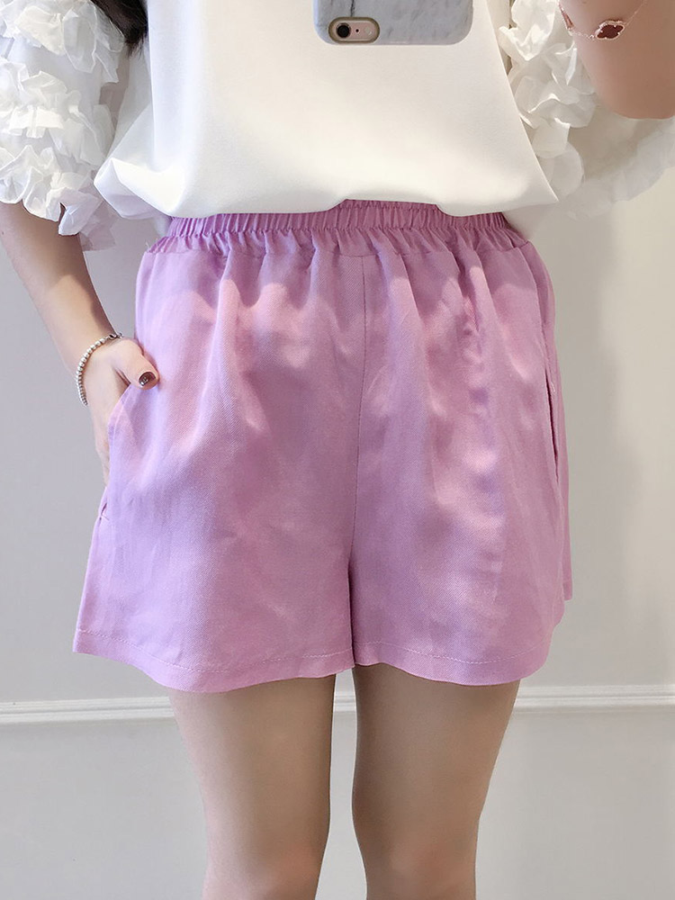 Gamma mát mẻ mùa hè thời trang màu rắn khí trung giữa eo rộng quần short 8302 quần áo thời trang nữ