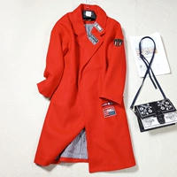 Gamma mát mẻ Thời trang Hàn Quốc màu rắn dài tay phù hợp với cổ áo len đô thị hoang dã 8801 áo phao nữ