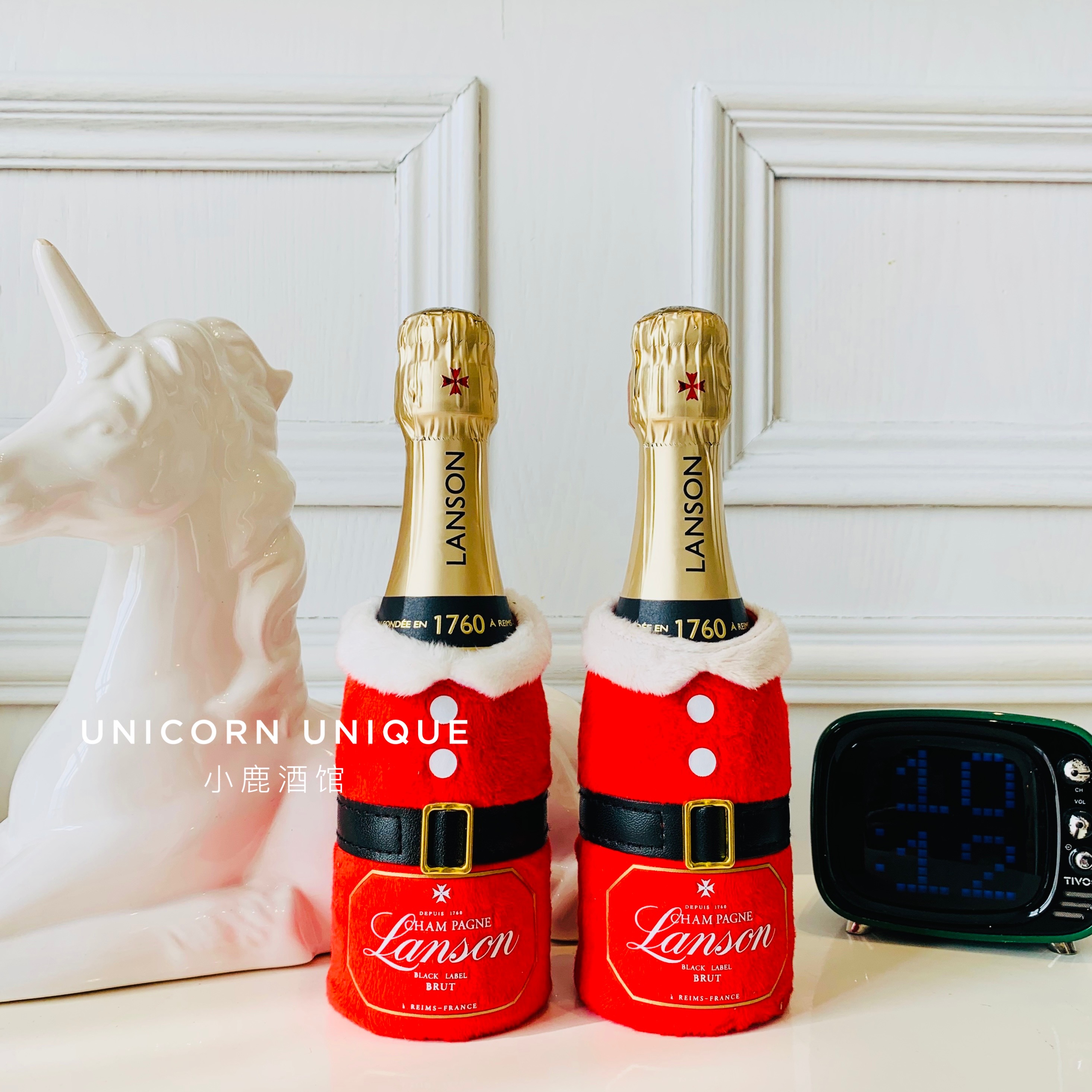 (famous for wearing a small coat of champagne qualification) France Lansing 200ml Festival gift wine Yan value wine