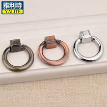 Drawer hardware accessories handle coffee table new wardrobe door drawing bronze pull ring black handle round door