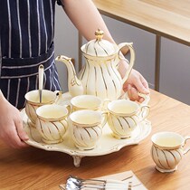 Luxury European Tea Set Home English Afternoon Tea Set Teaccup Teapot Ceramic Coffee Cup Set with Tray