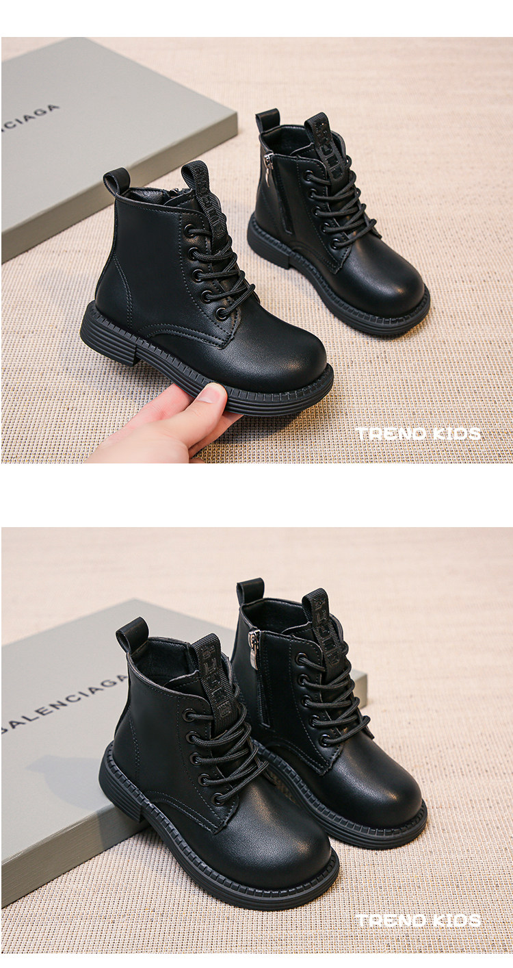 Children's Boots 2026 Autumn and Winter Martin Boots for Girls, Non-Slip Soft Sole, Runway Performance Dance Boots, Breathable Short Boots for Boys — 14