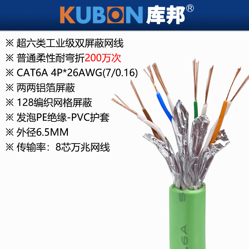🌐揭秘超六6类工业网线的秘密!高柔8芯千兆网线五类CAT6无氧铜屏蔽Profinet网线,工业网络升级首选!⚡-网线-淘宝好物网