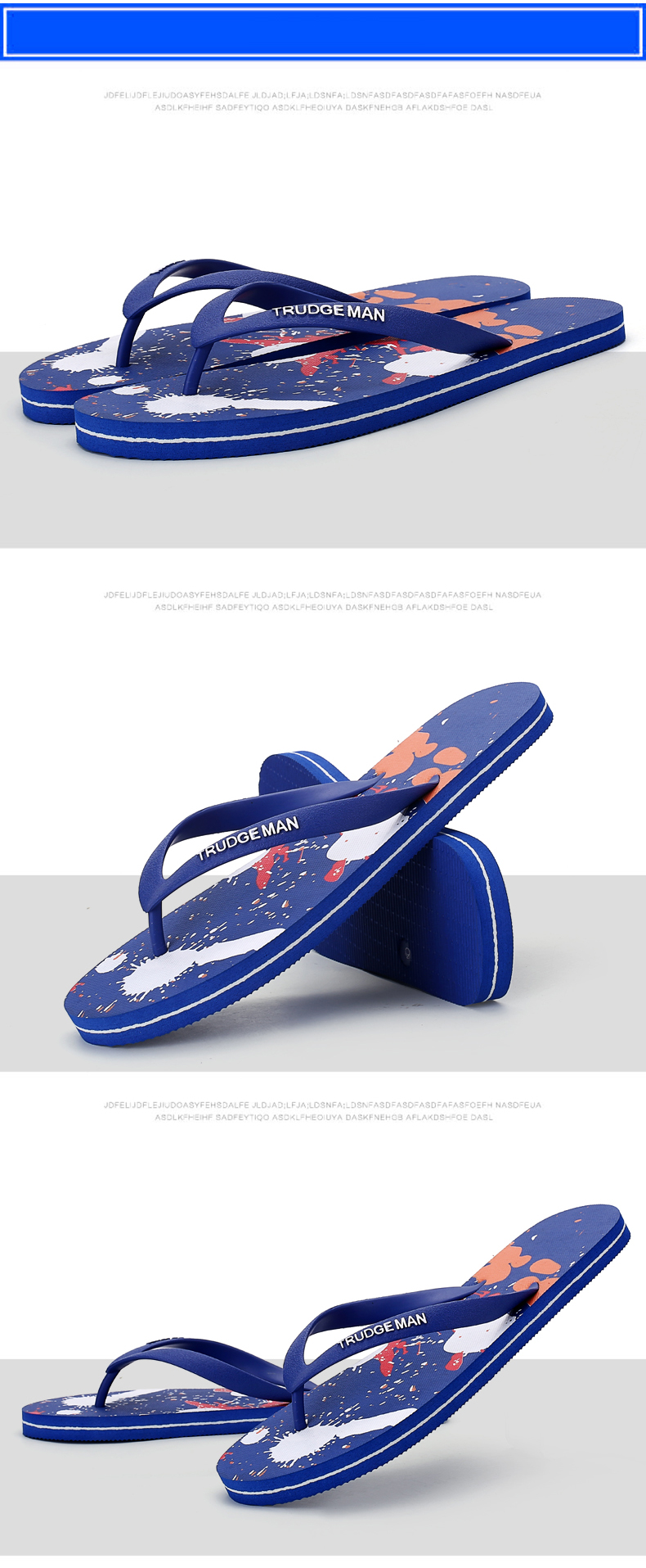 Thêm kích thước lớn 45 flip-flops nam giày bãi biển mùa hè 46 non-slip cộng với dép chất béo thêm lớn 47 giản dị 48 dép nam