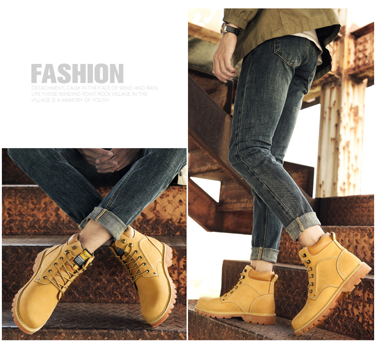 Giày cao gót cỡ lớn 45 dụng cụ đại hoàng nam 46 da cộng với size 47 Martin ủng nam cao để giúp 48 giày bông Anh giầy cao cổ nam