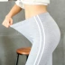 Bên trắng dải quần legging modal nữ mùa thu mỏng kéo dài kích thước lớn bó sát thể thao chín điểm song song thanh chân quần