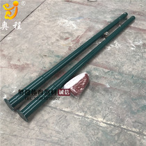 Dark green aluminum alloy straight-in badminton posts are pre-embedded badminton net posts including nets