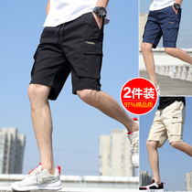 Shorts mens five-point pants summer thin loose trend seven points middle pants 2019 Tide brand casual tooling pants men