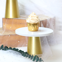 INS Cake Tray Dessert Table Gourmet High Tray Photo Props Photography Background Cloth Baking Display Table Gold