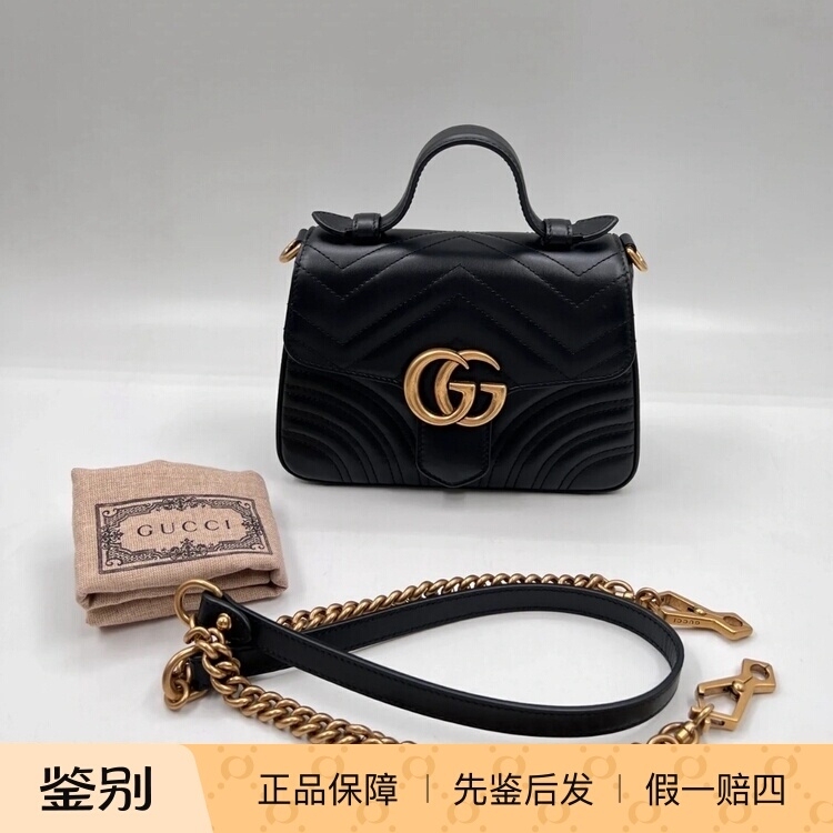 【Kkkk】Gucci Gucci Gg Marmont Messenger Bag Mini Marmont Handbag Shoulder Crossbody Bag