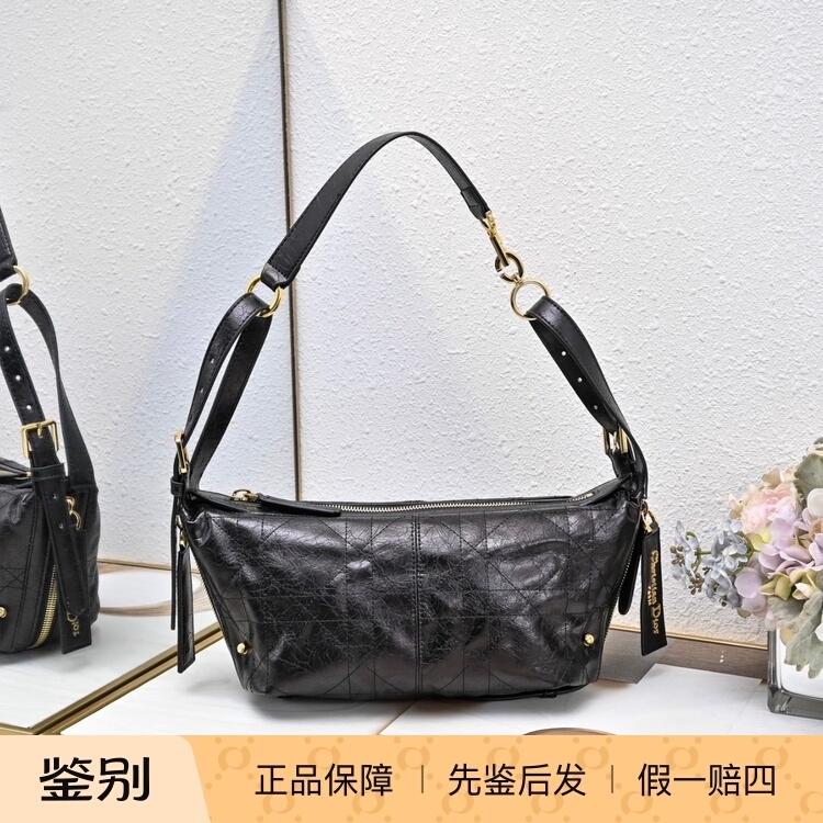 【Kkkk】Dior D-Journey Small and Medium Size Cannage Pattern Cow Leather Handbag Shoulder Bag