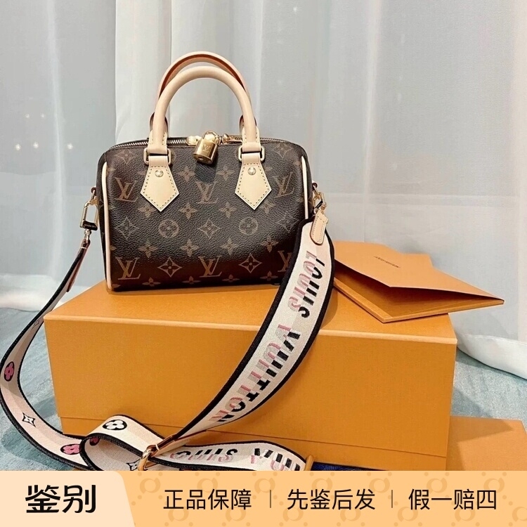 【Kkkk】 Lv Louis Vuitton Speedy20 Classic Monogram Wide Shoulder Strap Single Shoulder Crossbody Bag