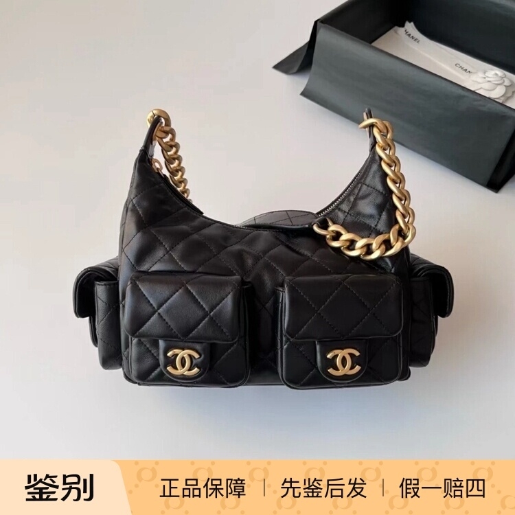 【Kkkk】Chanel Chanel 25C Diamond-Patterned Gold Buckle Zipper Closure Lambskin Handbag Shoulder Bag