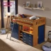 Hi-giấc mơ kết hợp giữa đồ nội thất gỗ, giường đa chức năng cho trẻ em với bàn lưu trữ tủ quần áo nửa chiều cao giường màu xanh Hiệp sĩ - Giường giường bệt Giường