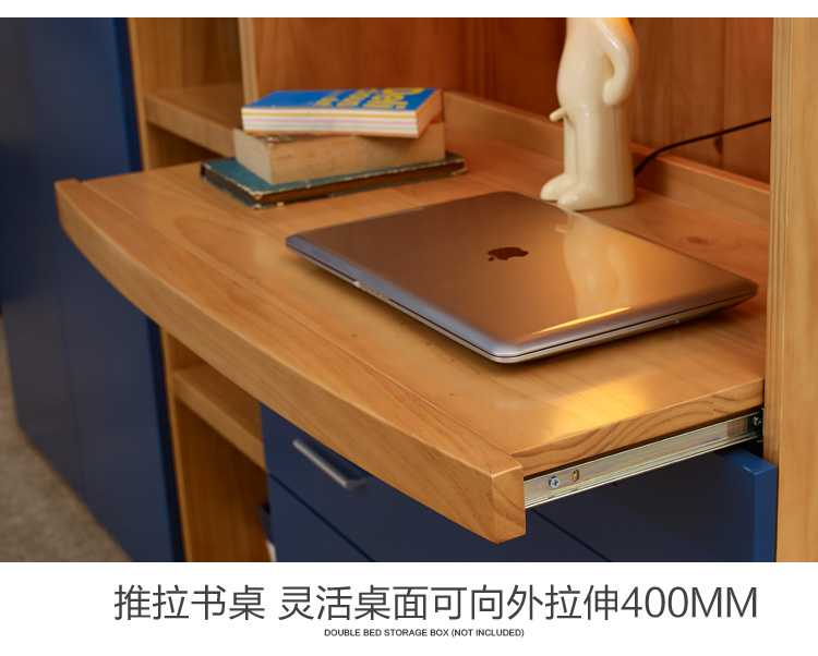 Hi-giấc mơ kết hợp giữa đồ nội thất gỗ, giường đa chức năng cho trẻ em với bàn lưu trữ tủ quần áo nửa chiều cao giường màu xanh Hiệp sĩ - Giường giường tầng người lớn
