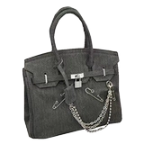 Небольшая сумка, джинсовая сумка на одно плечо, дизайнерские штаны, платиновая цепь, популярно в интернете, горизонтальная версия