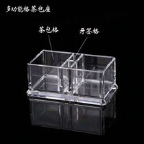 Acrylic Tea Bag Seat Box Edge Gg Tissues Box Table Goods Toothpick Bag Box Hotel Café Scarlet Box