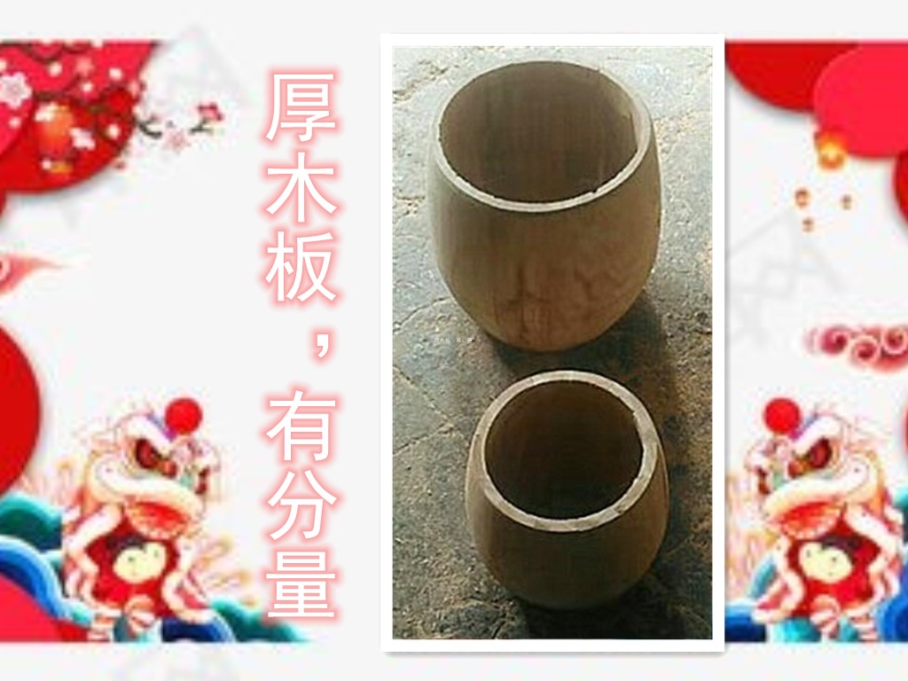 Lion dance drum wake lion cowhide drum barrel thick wood unicorn drum barrel