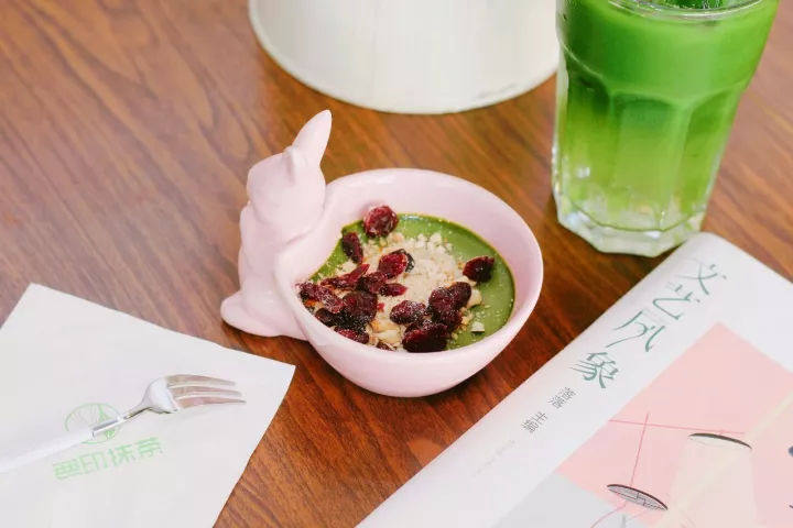 长春这家抹茶店的冰淇淋颜值高到