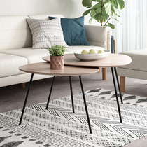 Bay window small coffee table Flower few small apartments Simple modern creative mini small round table Net red small table Nordic side few