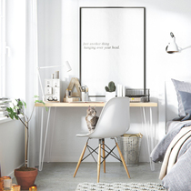  Small apartment desk Nordic ins style simple computer desktop desk Home student solid wood desk Bedroom desk