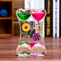 Valentines Day double turning wheel Crystal toy anti-drop oil drip liquid hourglass gift boutique dripping fashion